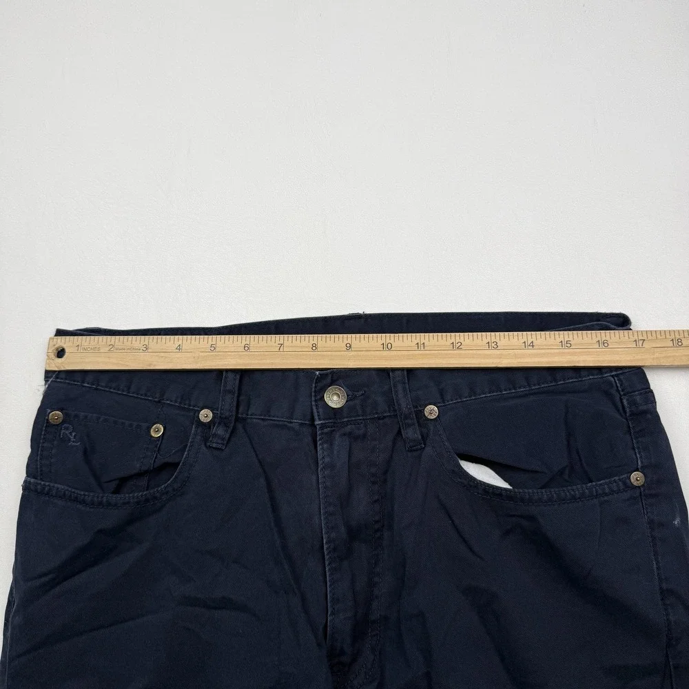 Polo Ralph Lauren Jeans Mens 33x32 Blue 650 Straight Fit Cotton Denim Pants